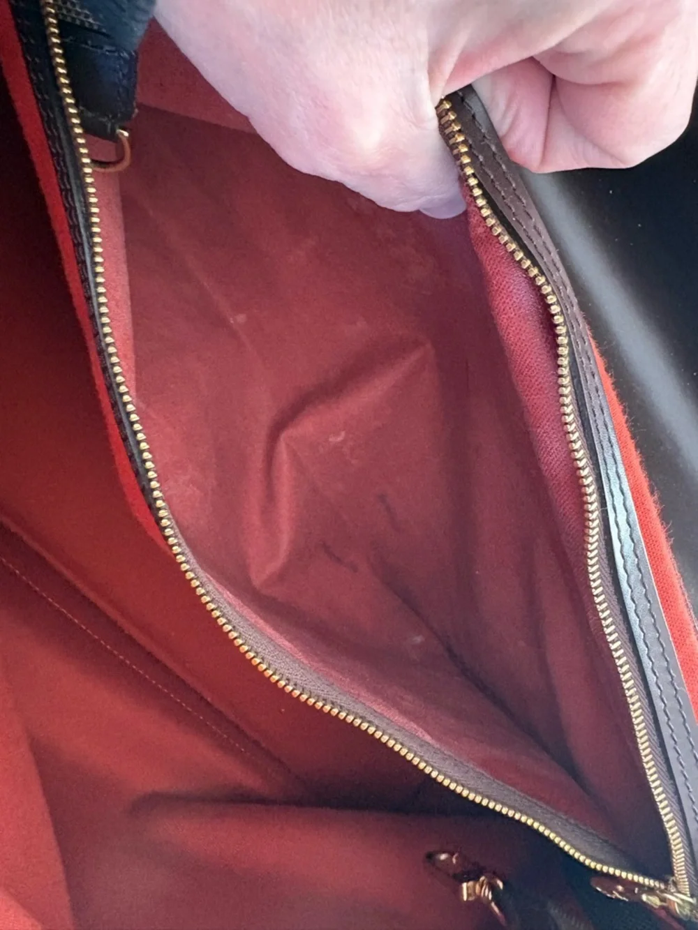 Louis Vuitton Brown Damier Canvas Travel Weekend Bag with Dark Trim - Picture 13 of 16